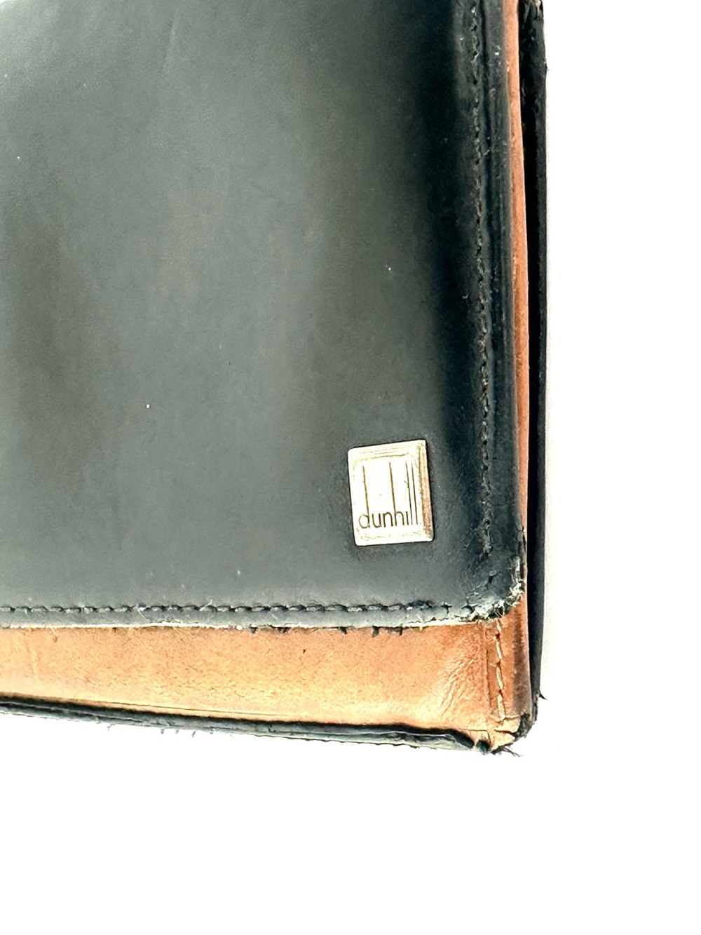 Dunhill Long Leather Wallet in Black & Sable Brown - Picture 3 of 14